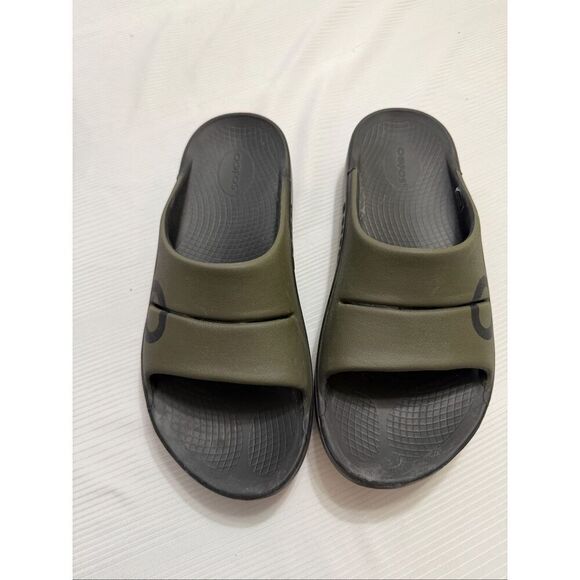 Oofos Ooahh Sport Slide Sandals Mens 11 Tactical Green Black Recovery Women’s 13 main image 6